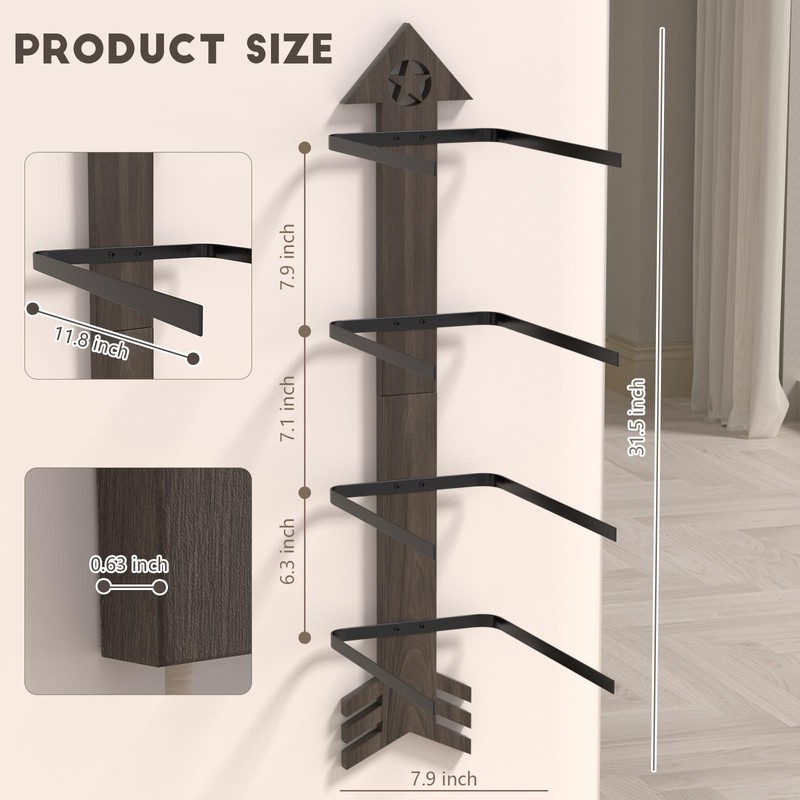 Cowboy Hat Rack - Stylish Cowboy Hat Holder for Wall