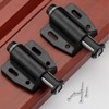 GAOHAN 6Pcs Push to Open Door Catch Black Single Magnetic