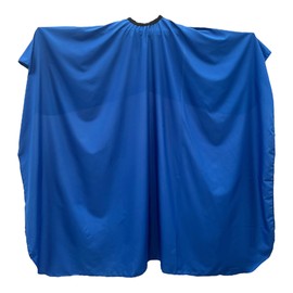 Gabri Professional Barber Cape Gown - Premium Hairdressing Cape for Hair Salon - Waterproof Hair Cutting Capes and Gowns for Barber Shops (Plain Blue, 160cm (L) x 140cm (W))