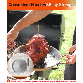 Dallden BBQ Vertical Skewer -Al Pastor Skewer Vertical Rotisserie Vertical Spit Stand for Tacos Al Pastor, Shawarma,Gyros- BBQ Grilling Accessory with 2 Removable Spikes (8”&10")
