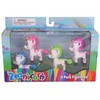 Zoonicorn: 4 Pack Figurines - 2.75" Character Miniatures, Playset Includes