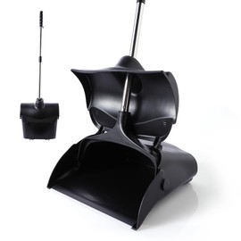 Yocada Commercial Dustpan with Wheels and Windproof Cover Indoor&Outdoor Commercial Dustpan for Courtyard Garage Kitchen Office Mall Lobby Sweep Dust Fallen Leaves Pet Hair Floor Rubbish