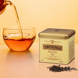 Twinings Earl Grey Loose Tea Tin, 7.05 Ounce Tin (Pack of 1), Smooth, Flavourful, Robust Black Tea Leaves, Caffeinated, Enjoy Hot or Iced