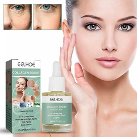 Esencia Advanced Collagen Boosting Anti-Aging Serum, Suero facial potenciador del colágeno antienvejecimiento, Advanced Deep Anti-Wrinkle Serum, Suero facial reductor de arrugas, Para todo tipo de pieles (B)