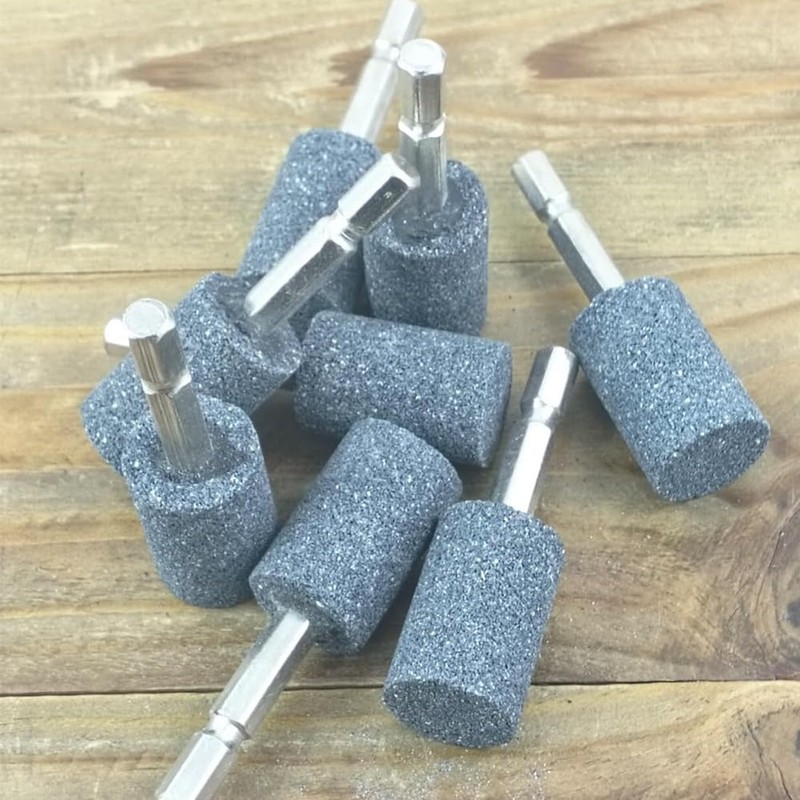Fowecry 8 Piece Cylinder Whetstone - 1/4 Hex Shank Grinding