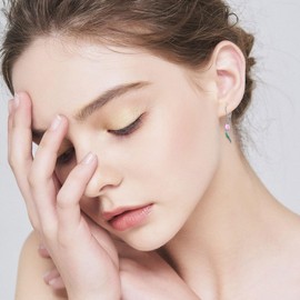 DAYLINLOVE Tulip Earrings 925 Sterling Silver Pink Tulip Dangle Drop Earrings Flower Nature Jewellery Gifts for Women Girls Tulip Lover