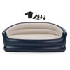 Yosogo Folding Portable Inflatable Double Sofa, Lazy Flocking Two-Seater Lounge