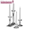 SILBERKANNE Candlestick with Pearl Pattern H 7 cm Premium Silver