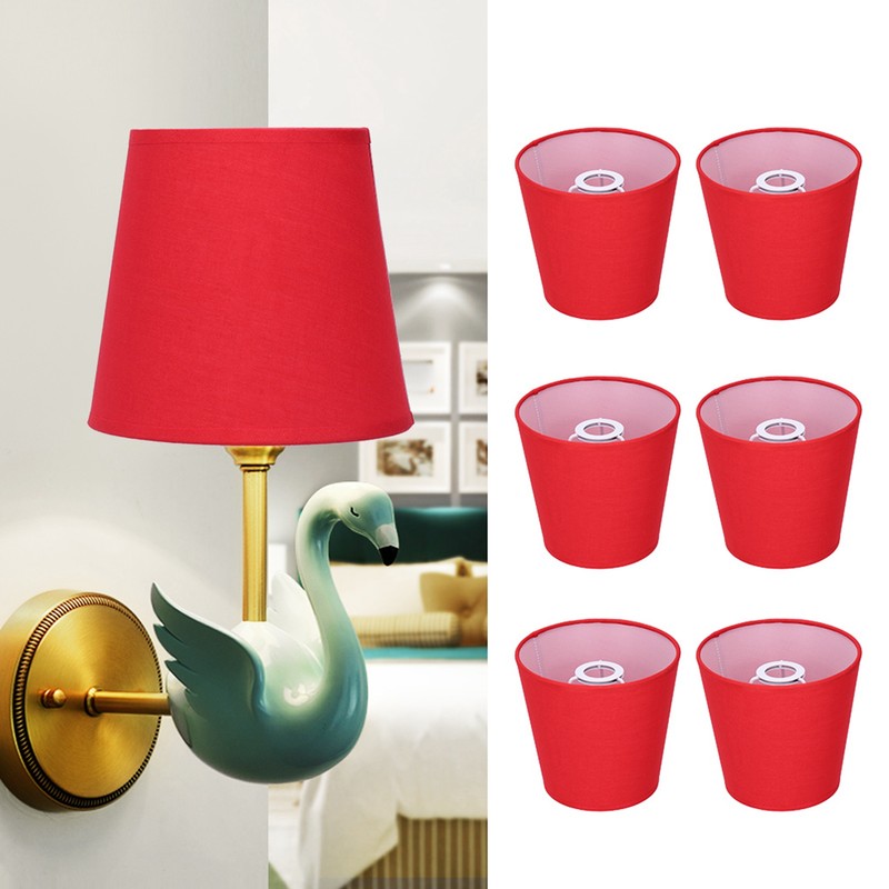 6Pcs Lampshade Modern Simple Cloth Art Inner Film Pendant Wall
