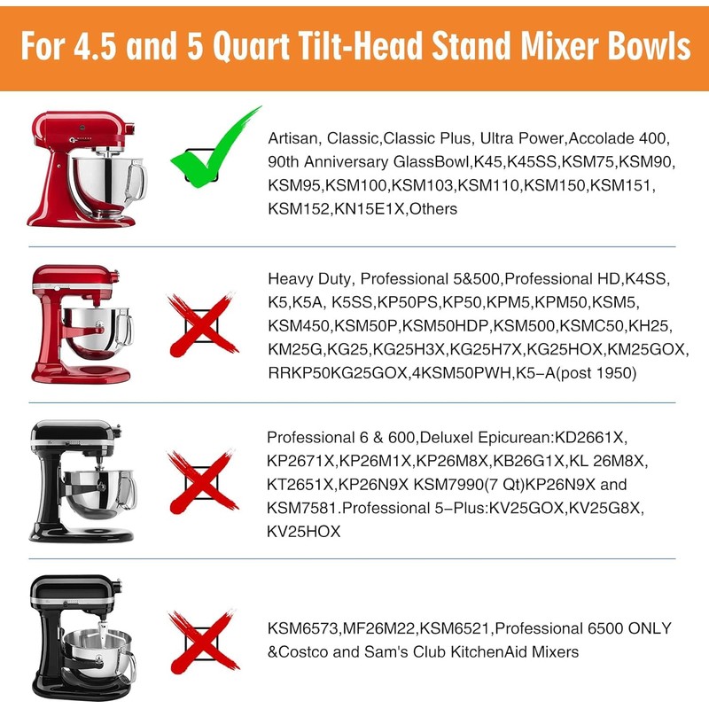 Flex Edge Beater For KitchenAid 4.5-5 Qt Tilt-Head Stand Mixer