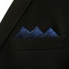 S&W SHLAX&WING Navy Pocket Square for Suit Silk Handkerchief XL