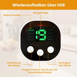 EMS Fußmassagegerät, Fussmassagegerät Elektrisches USB Faltbares und Tragbares Foot Massager mit 8 Modi und 19 Einstellbare Frequenzen für die Durchblutung Muskelschmerzen, Weiß