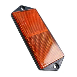 4 x Orange Amber Large Rectangular Reflectors Driveway Gate Fence Post Trailers