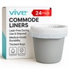 Vive Commode Liners for Bedside Toilet Chair Bucket, Bedpan (100