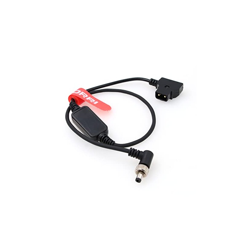 DRRI 12V Regulated D-Tap to Locking Right-Angle DC Cable for