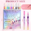 12 Colors Nail Art Pens, 0.5mm Fine Tip 3D Acrylic