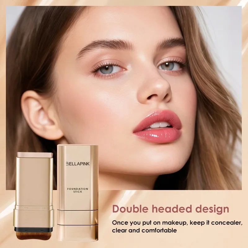 Corrector Maquillaje En Barra Base Bellapink Con Brochas 20g 02