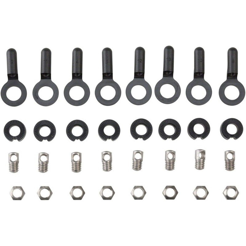 SKS Unisex 8x Bolts,nuts & Endcaps for Chromoplastics/Longboard Mudguards, One