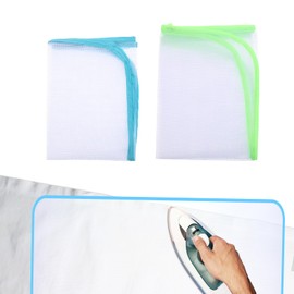 Lnngub 2 Packs Pressing Cloth for Ironing, Ironing Cloth to Protect Clothes Ironing Scorch Mesh Cloth Scorch-Saving Ironing Protector Pressing Cloth Pad Ironing Protector Mesh Cloth (Green, Blue)