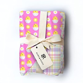 Bums & Roses Bum Bum Baby Blanket | Made with Two Layers of Soft and Breathable Spandex and Viscose | Double-Sided Large Blanket | Chick Flick, 50x50