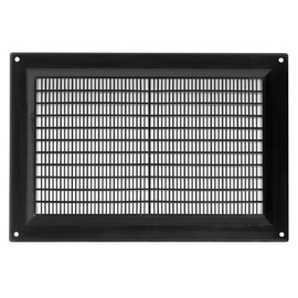 250x170mm / 10x6.7 inch Air Vent Cover - Ventilation Grille with Flyscreen - ABS Plastic Black