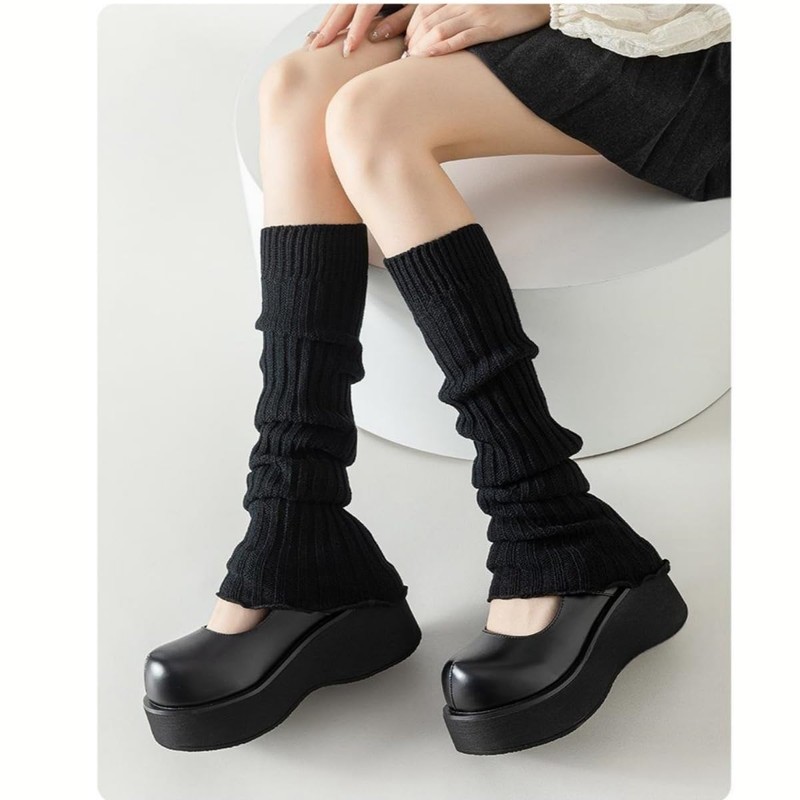 Qzkouma ZZT-85 Women's Loose Socks, Knit Socks, Solid, Cooling Protection,