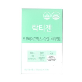 Lactigen 락티젠 프로바이오틱스 아연 비타민D 2g x 30포 / 써클 Lactigen Probiotics Zinc Vitamin D 2g x 30 Sachets / Circle