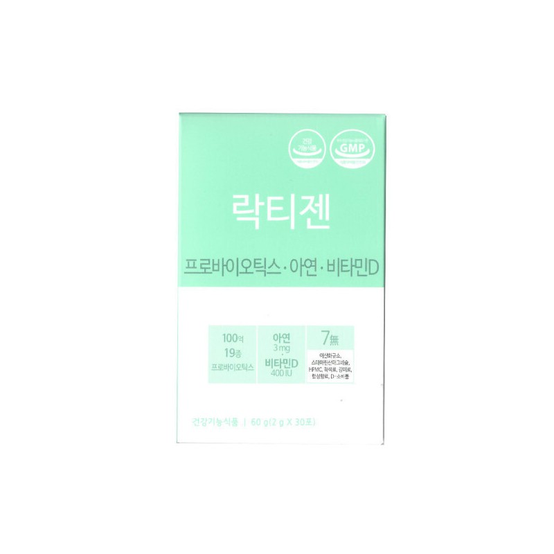 Lactigen 락티젠 프로바이오틱스 아연 비타민D 2g x 30포 / 써클