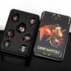 ORIFANTOU DND Dice Set Red Dragon Eye Dice with Box,