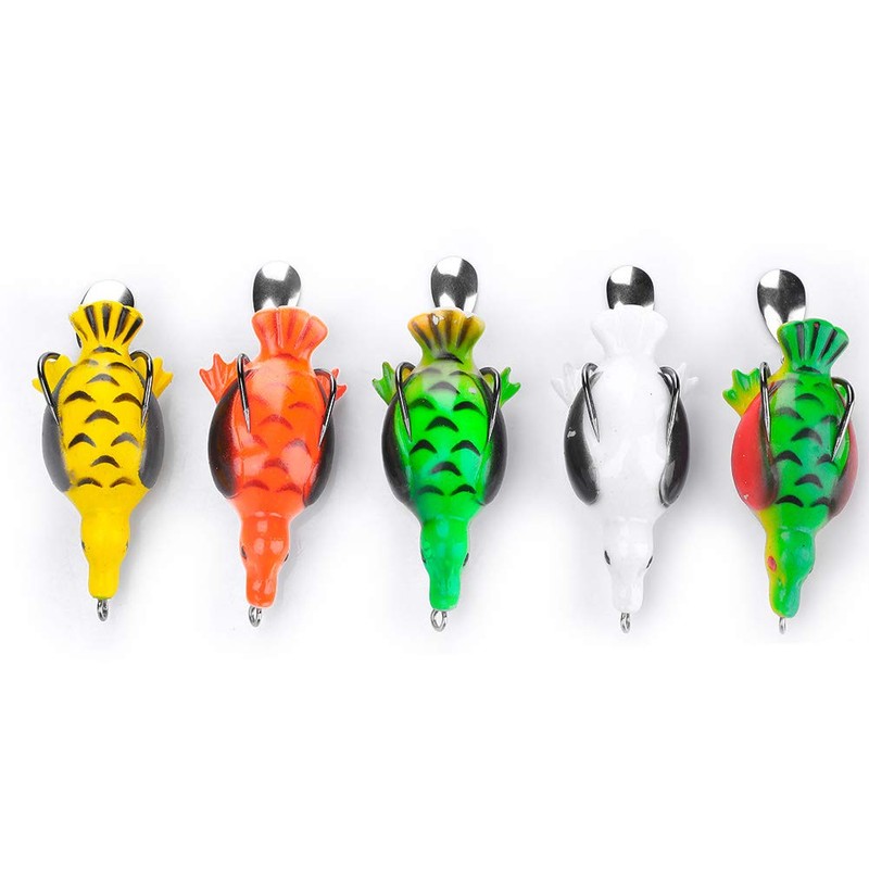Naroote Fishing Bait, Colorful Fishing Bait Colorful Lure 5Pcs per