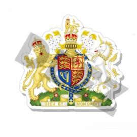 Wrapped in Skins United Kingdom Coat of Arms Vinyl Stickers - Indoor Outdoor Crest Emblem Flag - 5" wide / 2 pack