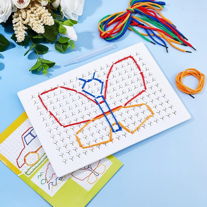 DICOSMETIC 2 Sets Calm Down Threading Boards String Weaving Drawing
