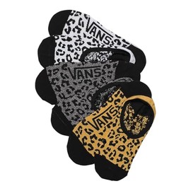 VANS Canoodle Super No-Show Socks 3-Pack (US, Numeric, 1, 6, Regular, Regular, Metallic Leopord V/P)