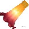 Bieye LS13S Lily Flower Blown Glass Lampshade (Yellow Purple, Opening