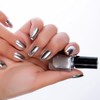 Esmalte de Uñas Efecto Espejo 6ml Gel Plata para Uñas