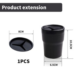 Coin Storage, Car Coin Holder, Universal Car Coin Holder for Drink Holder, Black PVC Mini Pen Holder Box for Car Holder, Cup Holder, Compatible with Most