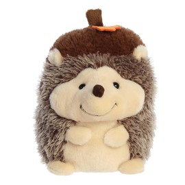 Aurora® Festive Holiday Life in A Nutshell™ Hedgehog Stuffed Animal - Seasonal Cheer - Heartwarming Gifts - Brown 8 Inches