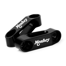 Mokiton Rearview Mirror Risers Extenders Adapter Kit For Honda Monkey 125M 125MA 125 2019-2023 2024 2025 Motorcycle Accessories Brackets (black)