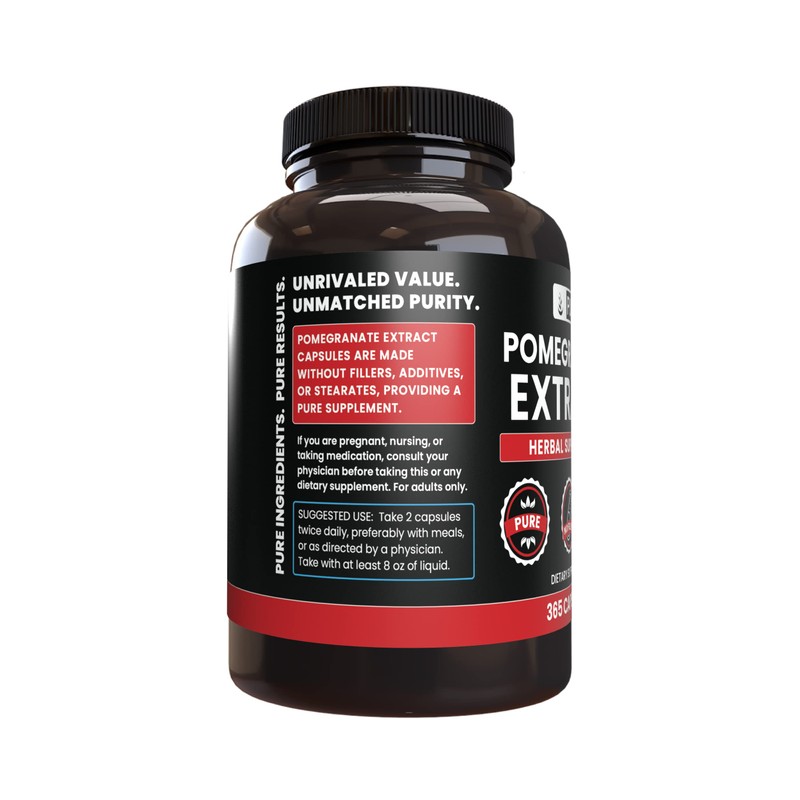 Pure Original Ingredients Pomegranate Extract (365 Capsules) No Magnesium Or
