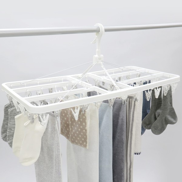 Towa Sangyo Laundry Laundry Drying NSR Ultra Jumbo Square Hanger, 54 Pinch, White, Extra Large, Pinch Replaceable, Bulk Dry