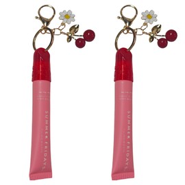 ARSUNOVO Lip Gloss Keychain Cap Compatible with Summer Fridays 0.5 Oz Lip Balm，Lipgloss Holder,Lip Balm Holder