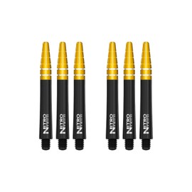 RED DRAGON Nitrotech Medium Stems - Black and Gold - 2 sets per pack (6 stems in total)