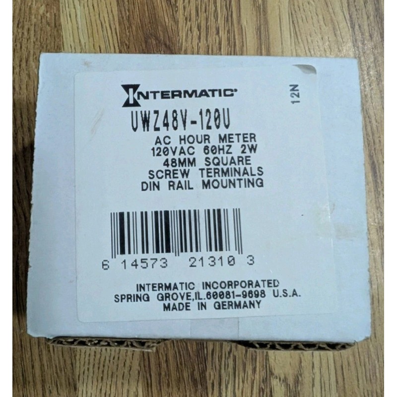 GRASSLIN Hour Meter 120 volt AC DIN Rail Mount INTERMATIC