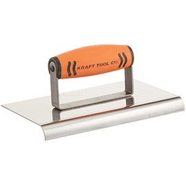 Kraft Tool CF129PF 1/2-Inch Radius 5/8-Inch Lip Stainless Steel Sidewalk Edger with ProForm Handle, 8 x 5-Inch