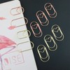 100pcs Paper Clips Portable Heart Shape Rustproof Electroplated Metal Paperclips