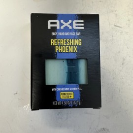 Axe Refreshing Phoenix Crushed Mint Lemon Peel Body Hand Face Soap 4.5 OZ