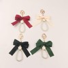 QRH Cute Lily Sakura Flower Keychain for Women Pearl Bow