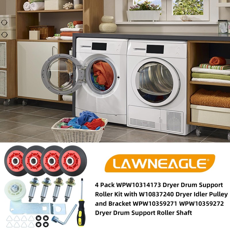LAWNEAGLE 4392067 Dryer Repair Kit - Includes WPW10314173 Drum Support