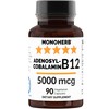 MONOHERB Adenosylcobalamin B-12 Vitamin 5000 mcg - 90 Capsules