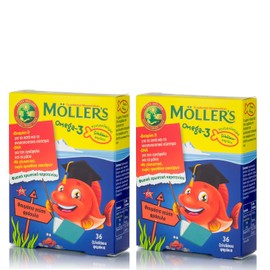 Mollers 2x Moller’s Omega -3 Strawberry Flavour, 2x36 Jellies (7070866027674)